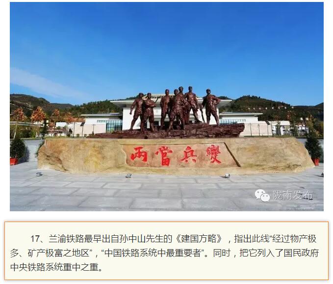 蘭渝鐵路最早由孫中山先生提出？在隴南，你不知道的事兒還有……