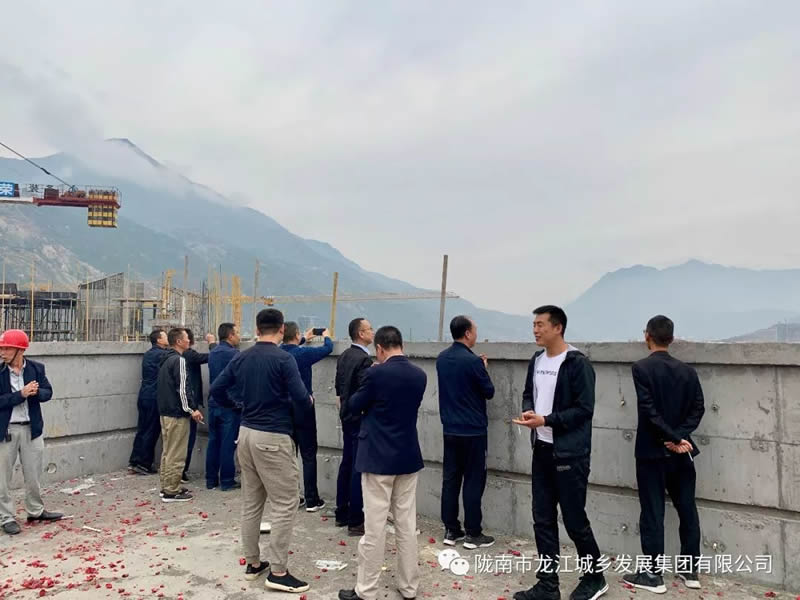 匠心傾注、喜封金頂——龍江?雙子座商住小區(qū)主體順利封頂